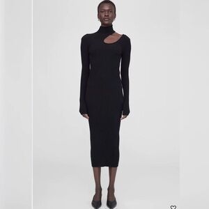 Anine Bing Victoria Dress Black - Long Sleeve Dress